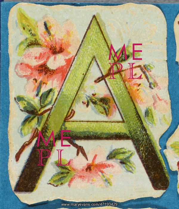  : Decorative Flower Alphabet - A
