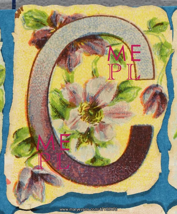  : Decorative Flower Alphabet - C