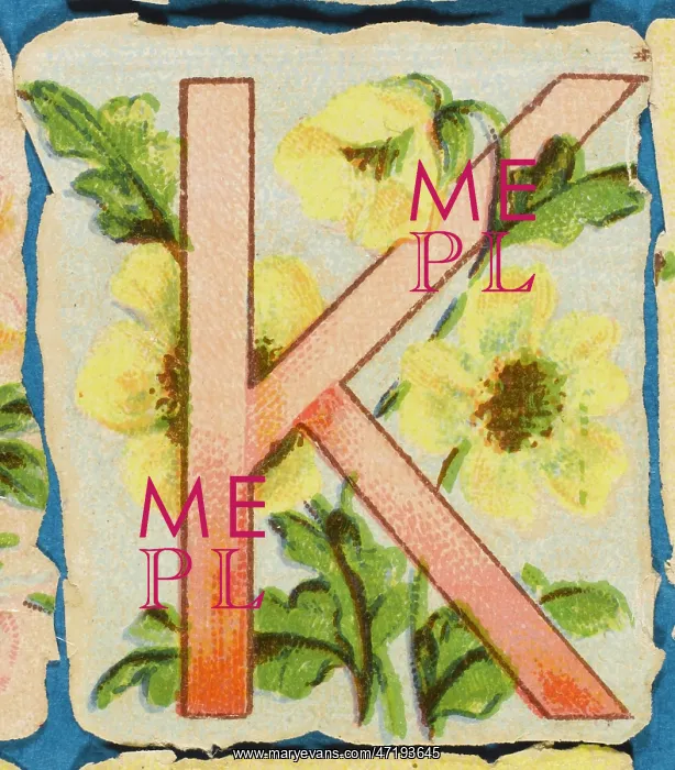  : Decorative Flower Alphabet - K