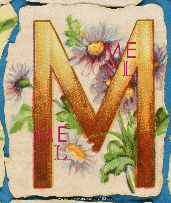  : Decorative Flower Alphabet - M