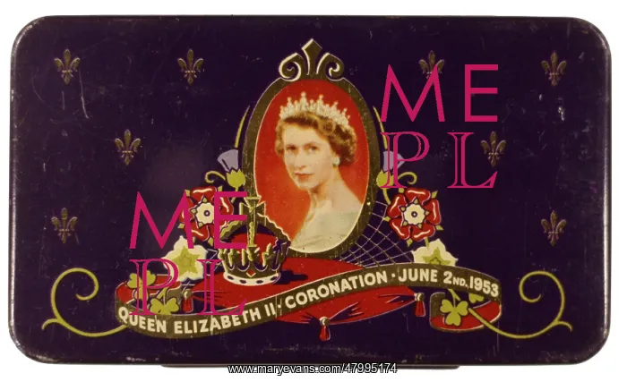 : Decorative lid, Coronation of Queen Elizabeth II : Decorative lid, Coronation of Queen Elizabeth II