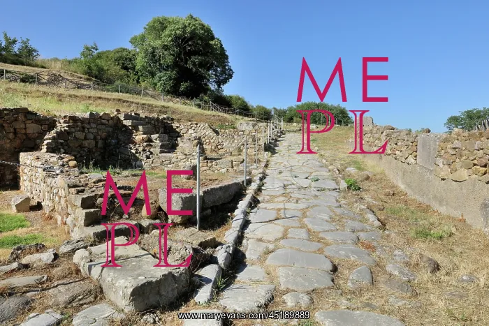 : Decumanus, Roselle, Tuscany, Italy : Decumanus, Roselle, Tuscany, Italy
