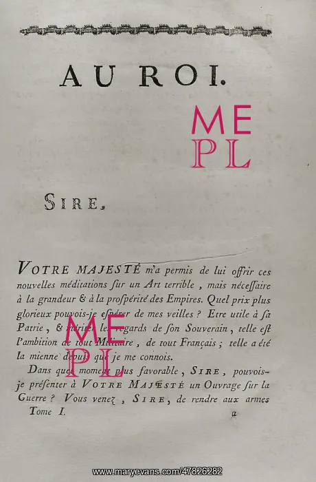 : Dedication page to the King. Commentaires de Cesar : Dedication page to the King. Commentaires de Cesar