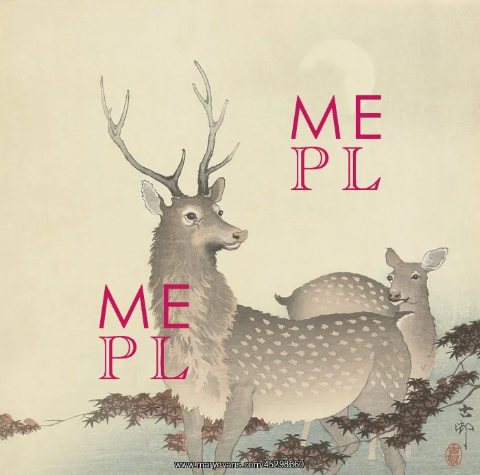 : Two Deer, by Ohara Koson and Matsuki Heikichi : Two Deer, by Ohara Koson and Matsuki Heikichi