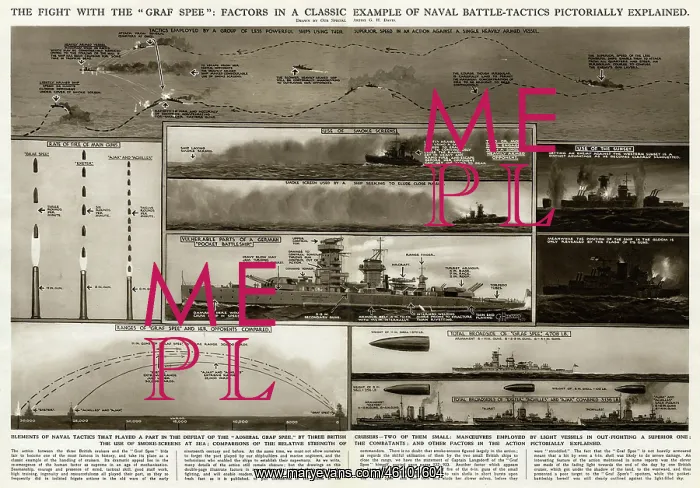 : Defeat of the Graf Spee by G. H. Davis : Defeat of the Graf Spee by G. H. Davis