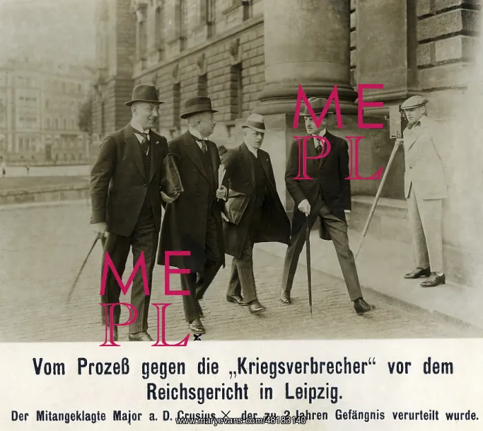 : Defendants of the war crimes trials in Leipzig, 1921 : Defendants of the war crimes trials in Leipzig, 1921