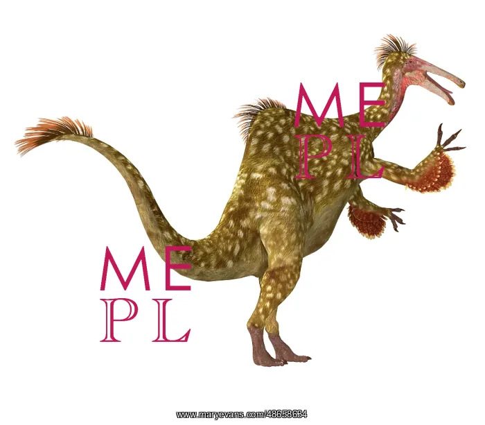: Deinocheirus dinosaur, side view on white background : Deinocheirus dinosaur, side view on white background