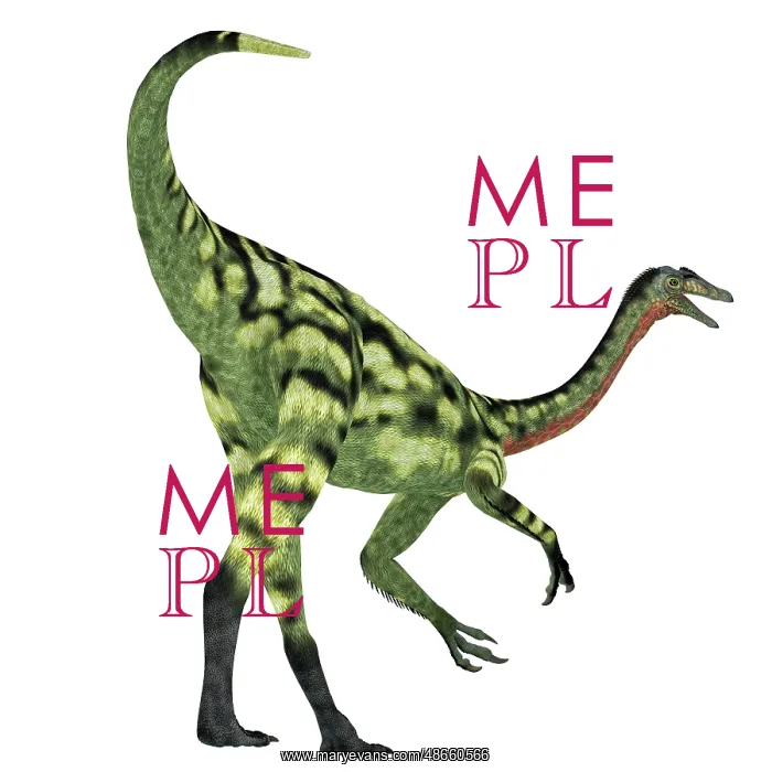 : Deinocheirus dinosaur, white background : Deinocheirus dinosaur, white background