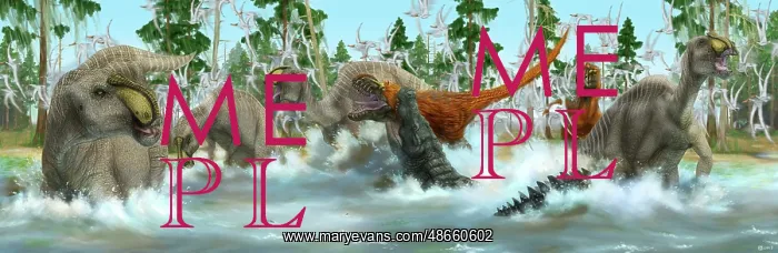 : Deinosuchus and Bistahieversor attack a herd of : Deinosuchus and Bistahieversor attack a herd of