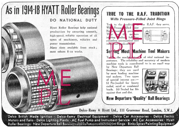 : Delco Remy Hyatt Roller Bearings : Delco Remy Hyatt Roller Bearings