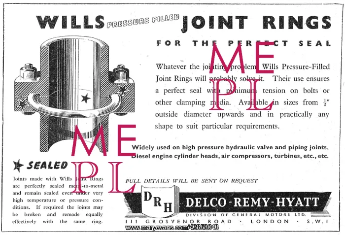 : Delco Wills Joint Rings : Delco Wills Joint Rings