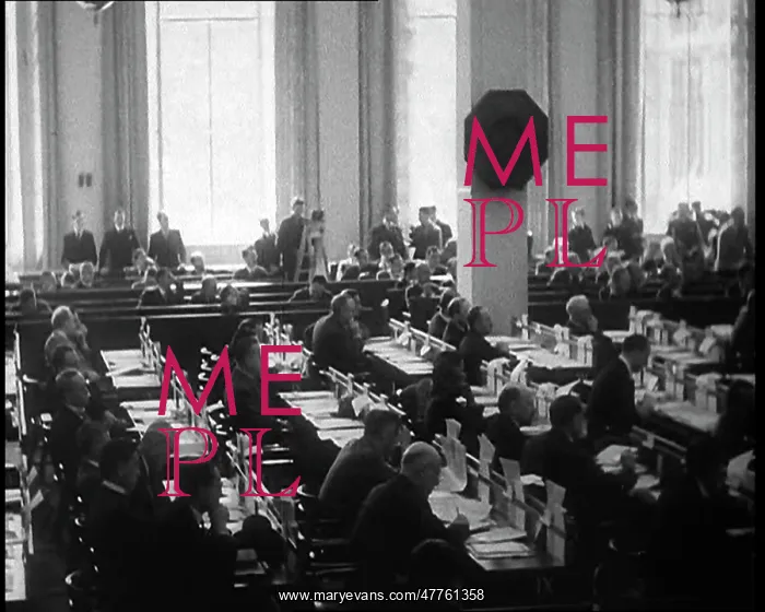 : Delegates Listening to a Speech at the Monetary : Delegates Listening to a Speech at the Monetary