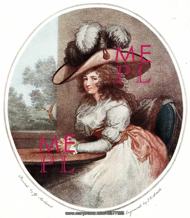 : Delia in Town, painted by George Morland : Delia in Town, painted by George Morland