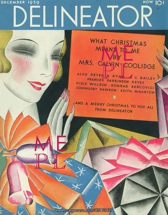 : Delineator front cover December 1929 : Delineator front cover December 1929