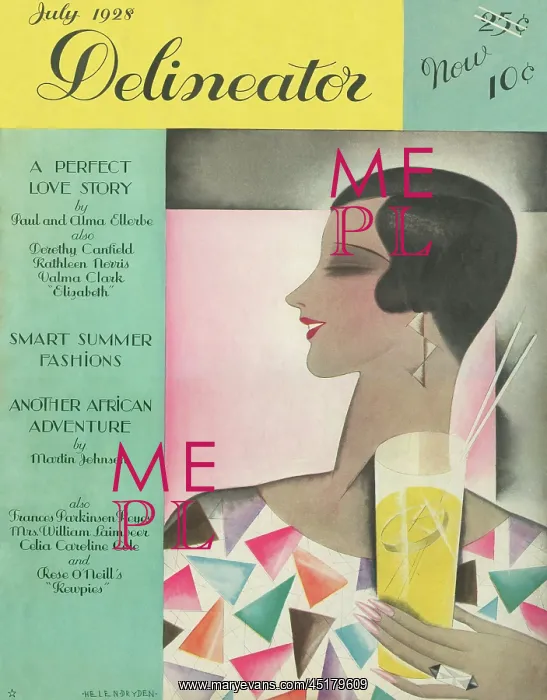 : Delineator cover, July 1928 : Delineator cover, July 1928