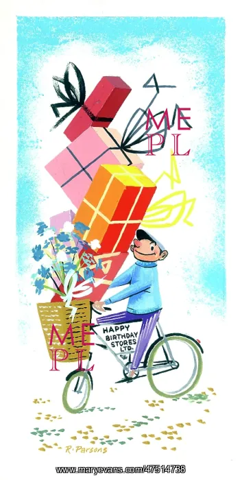 : Delivery boy with birthday parcels : Delivery boy with birthday parcels