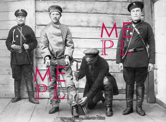 : Delivery of a prisoner to a Siberian camp, 1903 : Delivery of a prisoner to a Siberian camp, 1903
