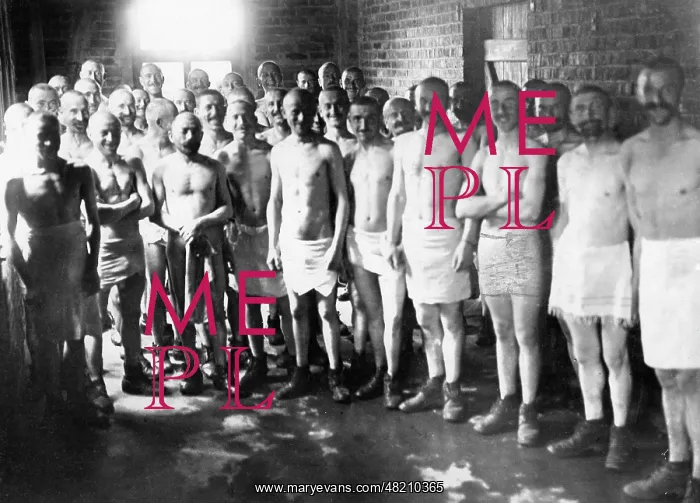 : Delousing in the POW camp, 1916 : Delousing in the POW camp, 1916