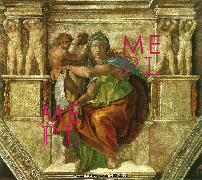 : Delphic Sibyl, by Michelangelo : Delphic Sibyl, by Michelangelo