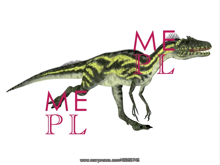 : Deltadromeus dinosaur running, white background : Deltadromeus dinosaur running, white background