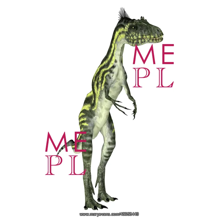 : Deltadromeus dinosaur on white background : Deltadromeus dinosaur on white background