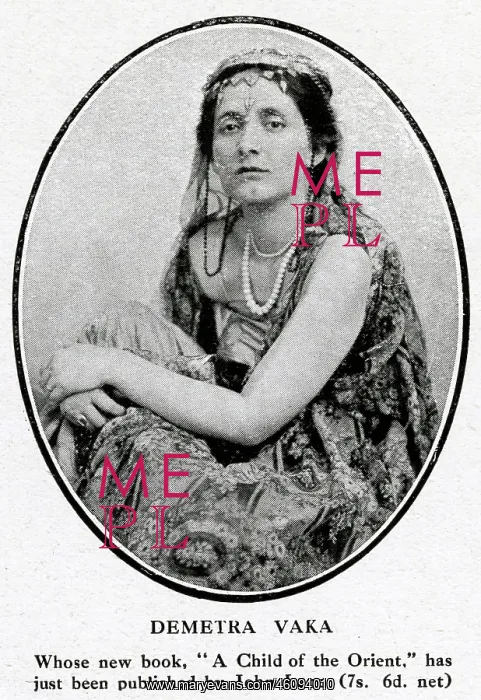 : Demetra Vaka, Greek-born author : Demetra Vaka, Greek-born author