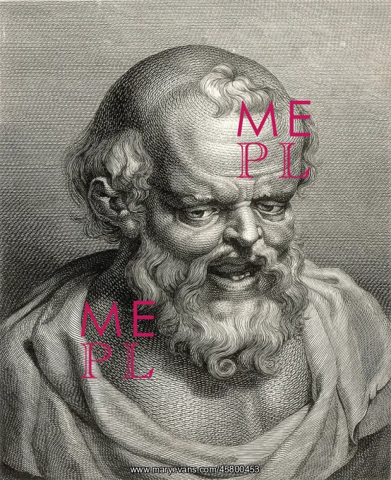 : Democritus, Greek philosopher, engraving after Rubens : Democritus, Greek philosopher, engraving after Rubens