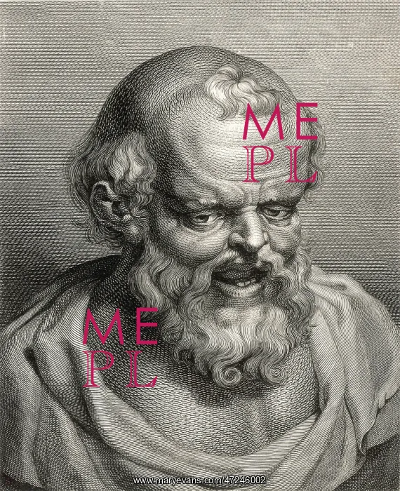 : Democritus, Greek philosopher, engraving after Rubens : Democritus, Greek philosopher, engraving after Rubens