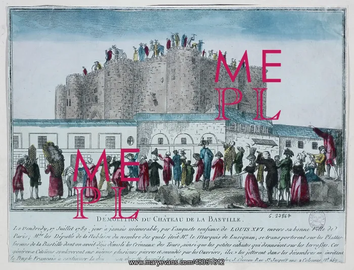 : Demolition Du Chateau De La Bastille : Demolition Du Chateau De La Bastille