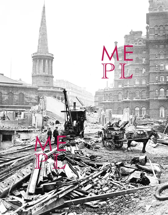 : Demolition work in Langham Place, London : Demolition work in Langham Place, London