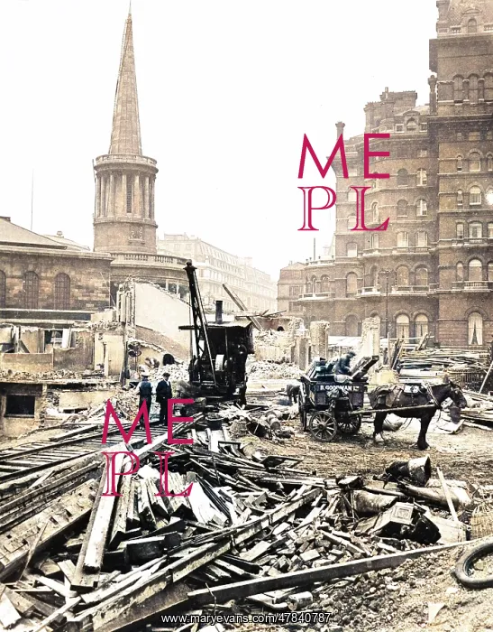 : Demolition work in Langham Place, London : Demolition work in Langham Place, London
