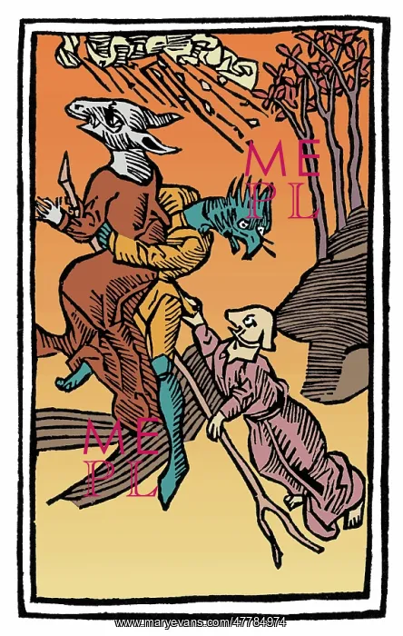 : Demons Riding to Witches Sabbath, 1489 : Demons Riding to Witches Sabbath, 1489