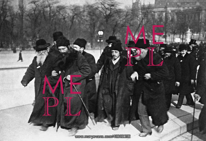 : Demonstration of Jewish innkeepers in Vienna : Demonstration of Jewish innkeepers in Vienna