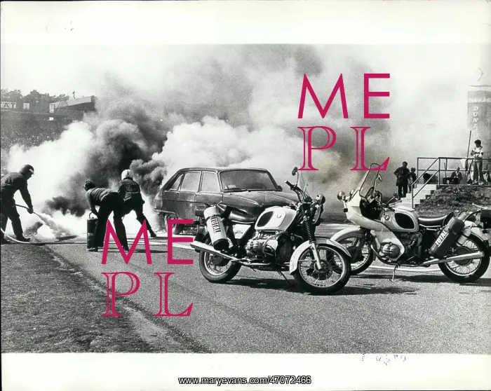 : Demonstration of motorbike firefighting, Germany : Demonstration of motorbike firefighting, Germany