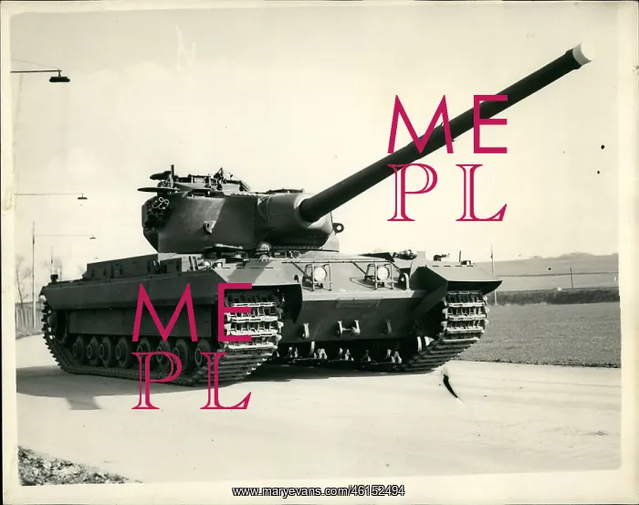 : Demonstration of new heavy gun tank, The Conqueror : Demonstration of new heavy gun tank, The Conqueror