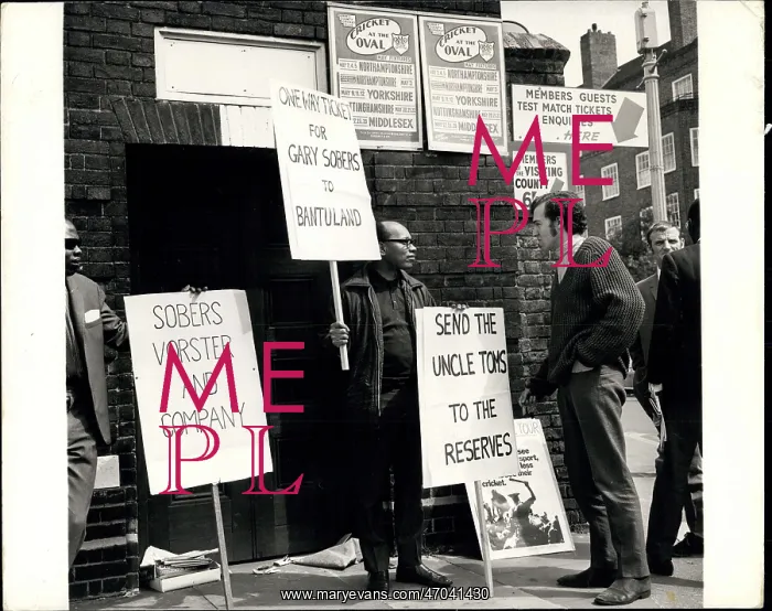 : Demonstration at the Oval cricket ground, London : Demonstration at the Oval cricket ground, London