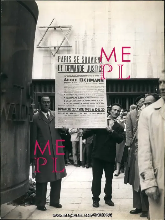 : Demonstration in Paris, justice from Eichmann trial : Demonstration in Paris, justice from Eichmann trial