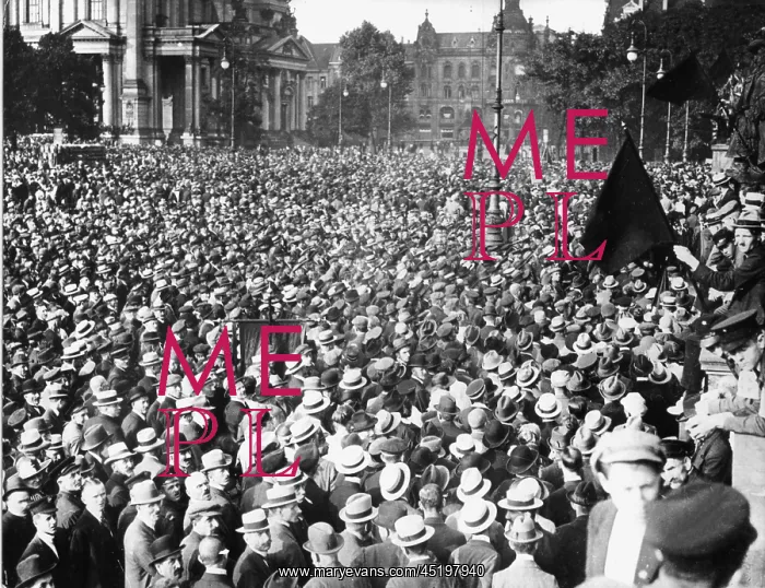 : Demonstration against peace terms in 1919 : Demonstration against peace terms in 1919
