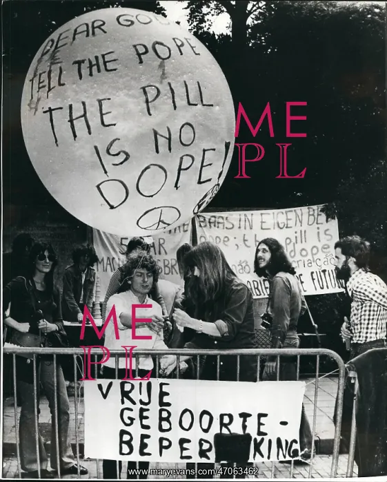 : Demonstration against Pope's banning of the Pill : Demonstration against Pope's banning of the Pill
