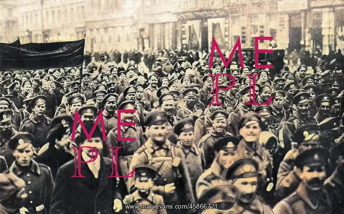 : Demonstration during Revolution, Petrograd, Russia : Demonstration during Revolution, Petrograd, Russia