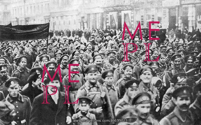 : Demonstration during Revolution, Petrograd, Russia : Demonstration during Revolution, Petrograd, Russia