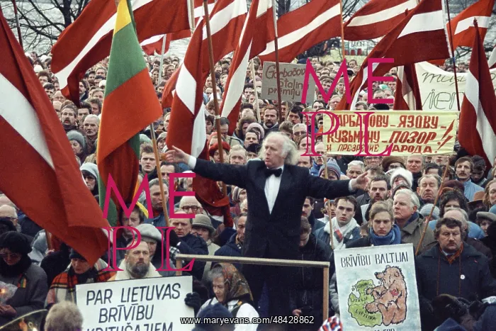 : Demonstration in Riga, 1991 : Demonstration in Riga, 1991