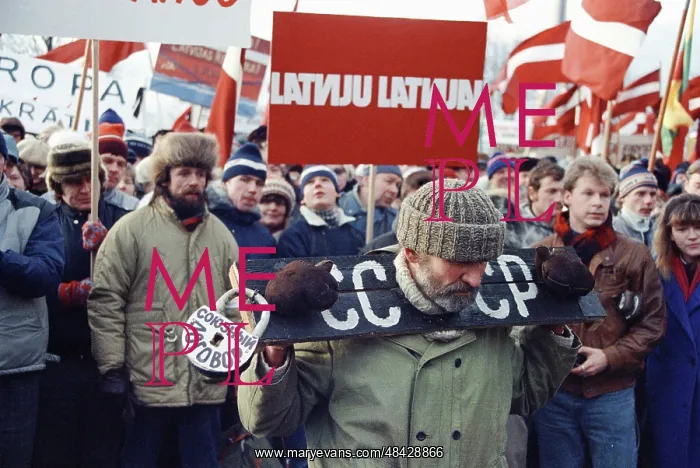 : Demonstration in Riga, 1991 : Demonstration in Riga, 1991