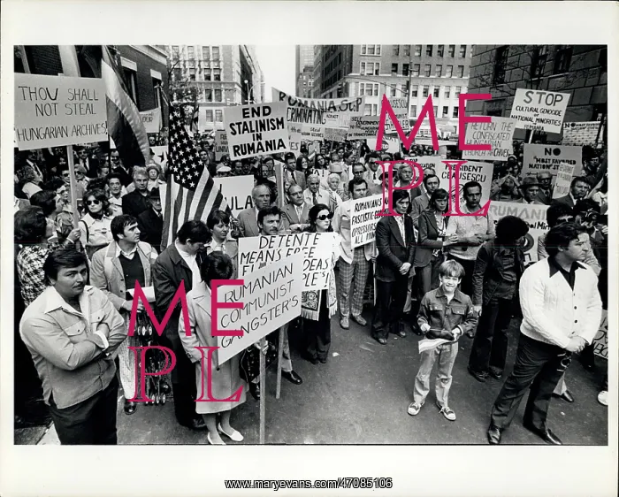  : Demonstration against Romanian oppression, New York, USA