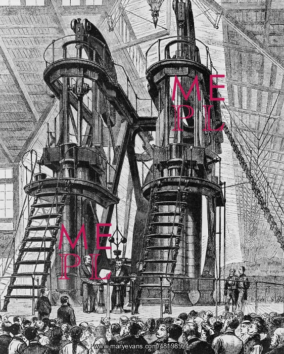 : Demonstration of a steam engine at the World Exhibition in P : Demonstration of a steam engine at the World Exhibition in P