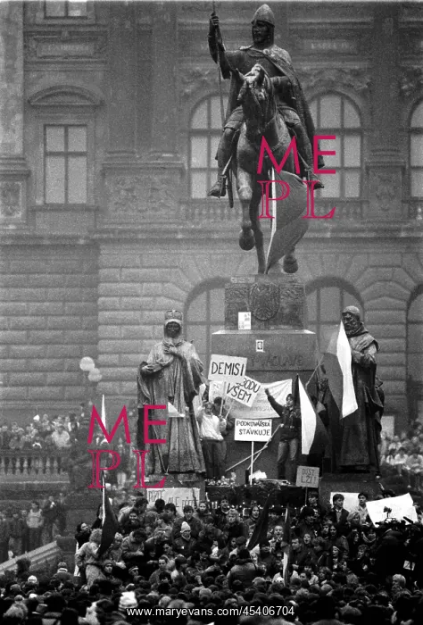 : Demonstration - St.Wenceslas statue : Demonstration - St.Wenceslas statue