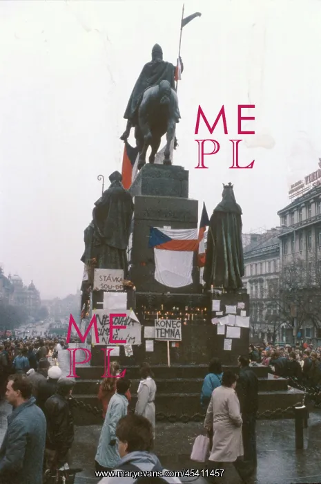 : Demonstration - St.Wenceslas statue : Demonstration - St.Wenceslas statue