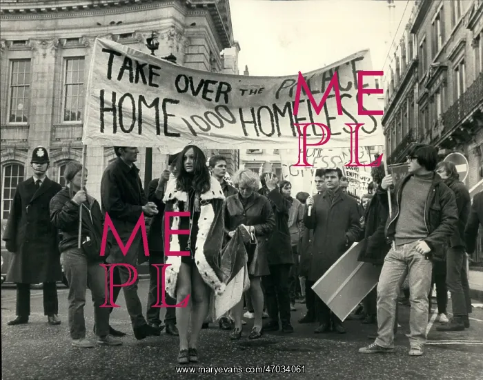 : Demonstration in support of the homeless, London : Demonstration in support of the homeless, London