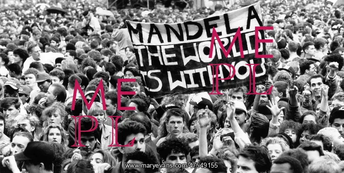 : Demonstration supporting Nelson Mandela : Demonstration supporting Nelson Mandela