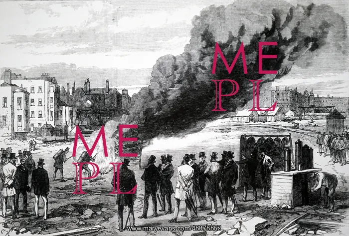 : Demonstration on the Thames Embankment in front : Demonstration on the Thames Embankment in front